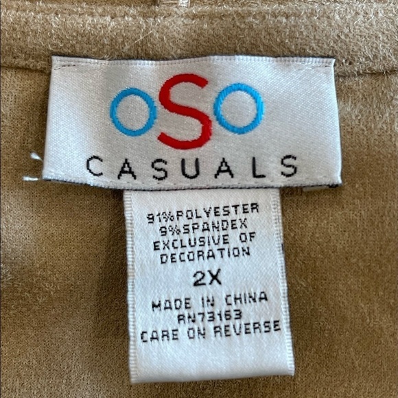OSO Casuals sleeveless open front cardigan in a size 2X - Picture 5 of 7